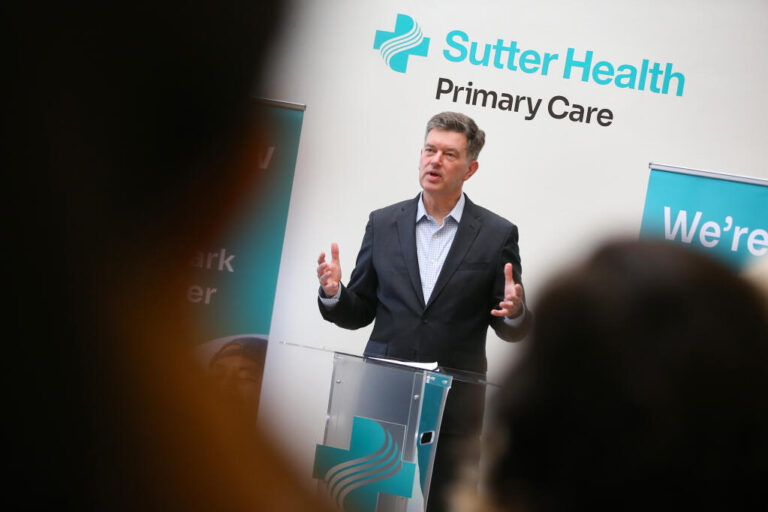Dr. Rob Nordgren, Sutter Health Greater San Francisco chief medical officer, speaks during the opening of their Rohnert Park Care Center in Rohnert Park on Tuesday, April 1, 2025. (Christopher Chung/The Press Democrat)