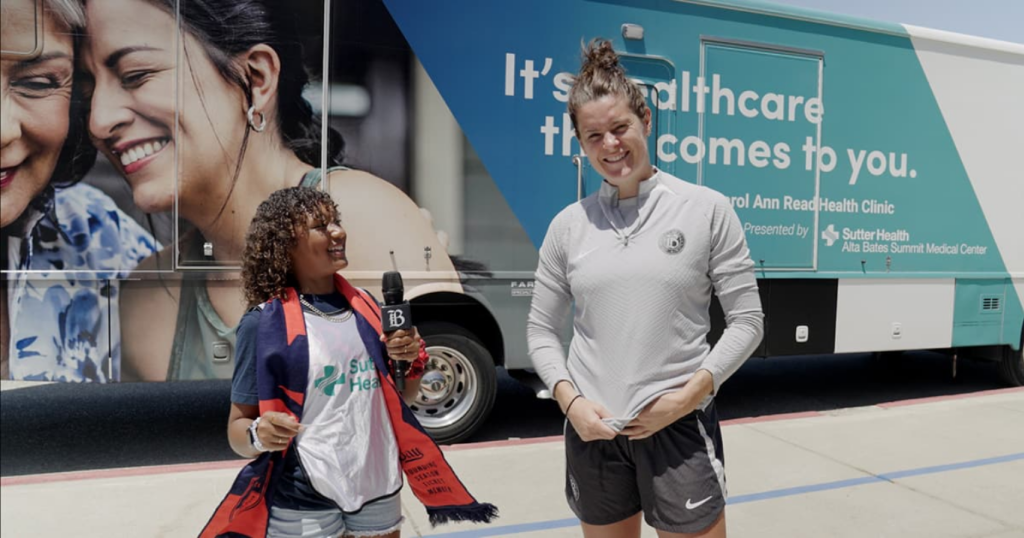Sutter Health employee interviewing community member