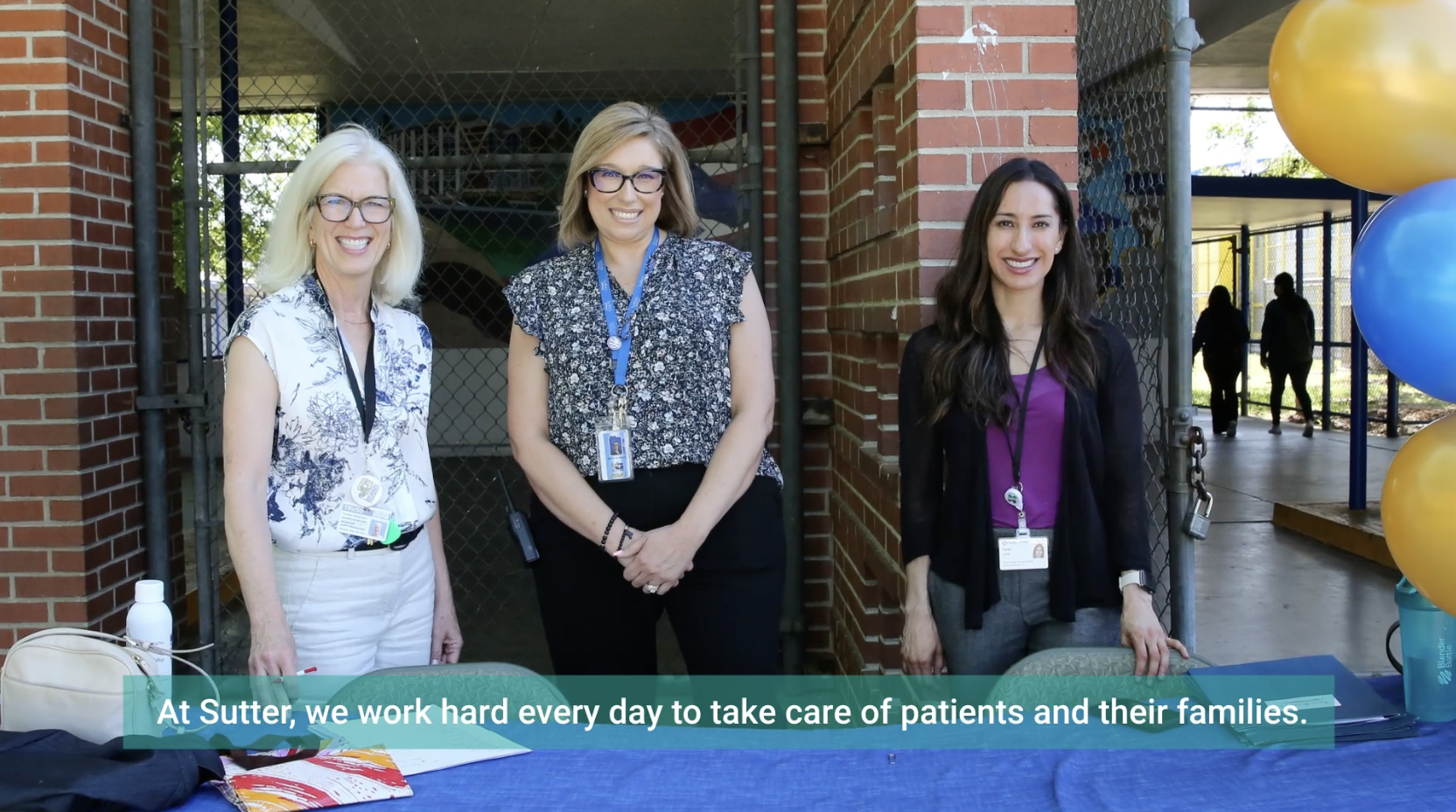 3 Sutter employees "At Sutter, we work hard every day to take care of patients and their families."